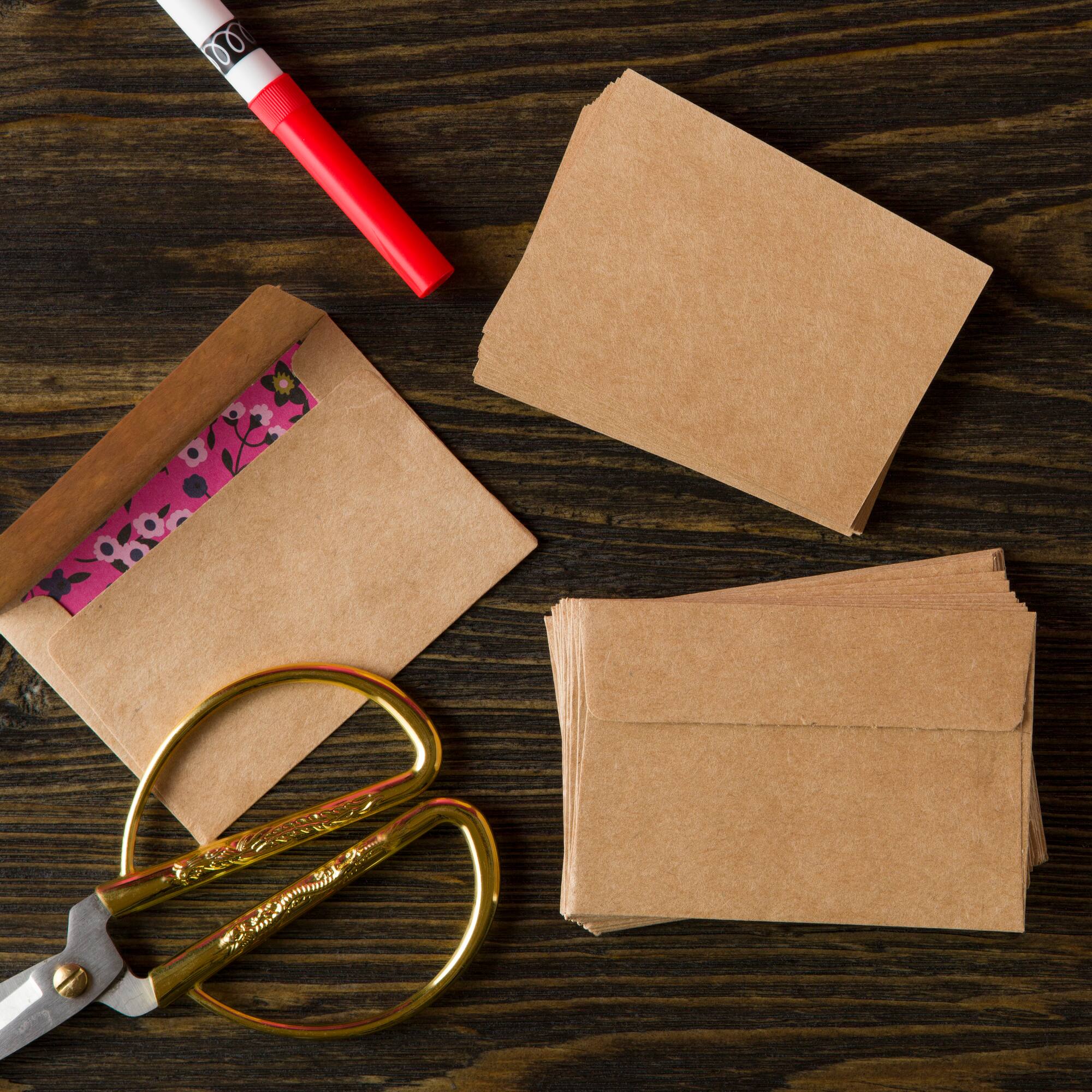 12 Packs: 20 ct. (240 total) Kraft Gift Card & Envelope Set by Recollections™, 2.5" x 3.5"